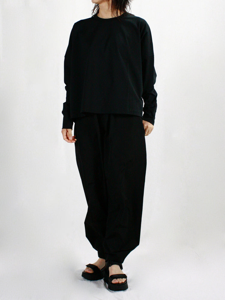 STUDIO NICHOLSON / LOOP LONG SLEEVE T-SHIRT / BLACK