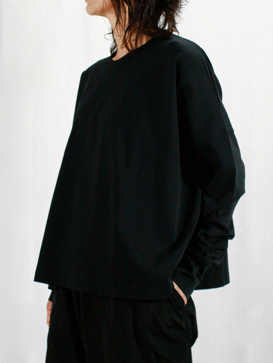 STUDIO NICHOLSON / LOOP LONG SLEEVE T-SHIRT / BLACK