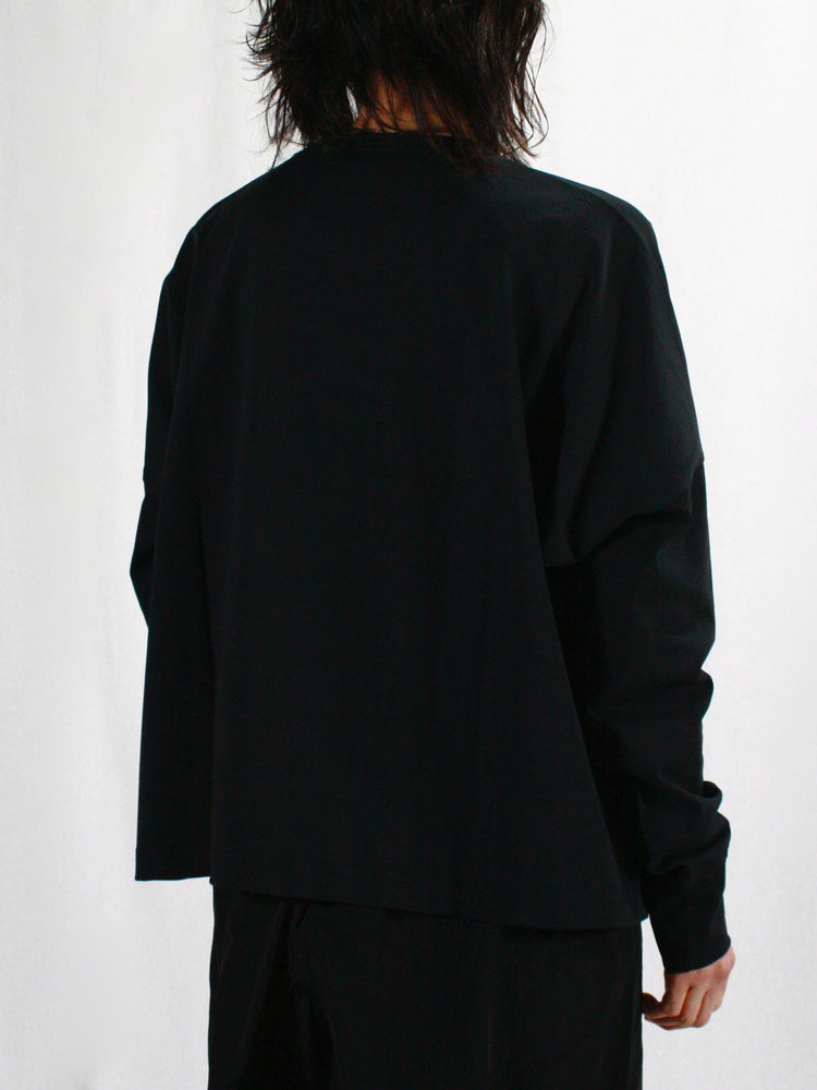 STUDIO NICHOLSON / LOOP LONG SLEEVE T-SHIRT / BLACK
