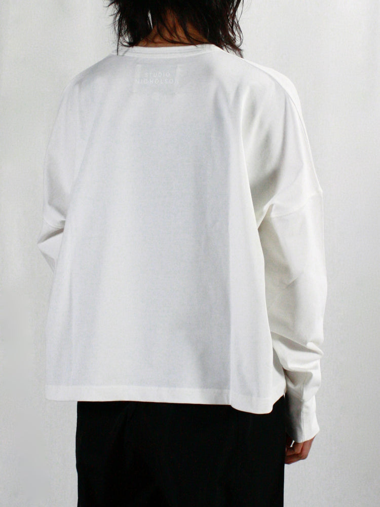 STUDIO NICHOLSON / LOOP LONG SLEEVE T-SHIRT / OPTIC WHITE