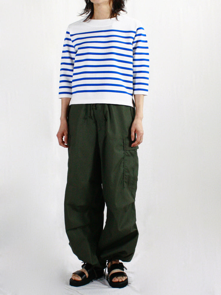 HYKE / BASQUE SHIRT / WHITE BLUE / 12402
