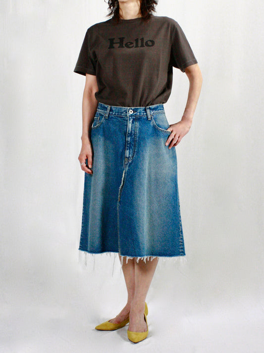 MADISON BLUE / 5POCKET REMAKE A-LINE SK DENIM / BLUE / MB244-6001