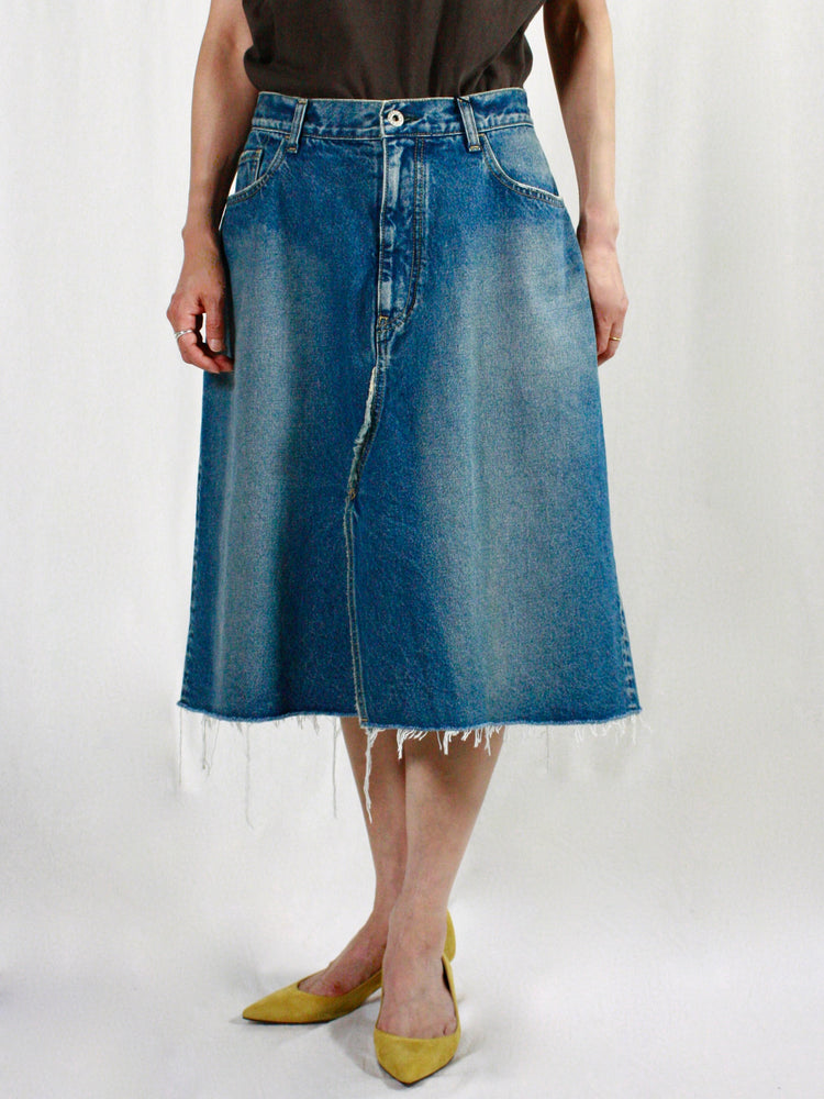 MADISON BLUE / 5POCKET REMAKE A-LINE SK DENIM / BLUE / MB244-6001