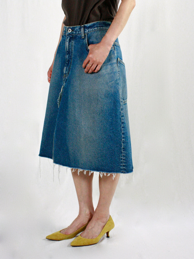 MADISON BLUE / 5POCKET REMAKE A-LINE SK DENIM / BLUE / MB244-6001