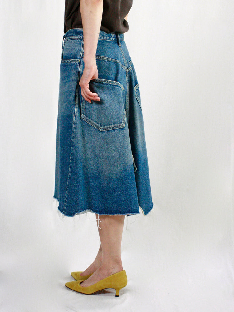 MADISON BLUE / 5POCKET REMAKE A-LINE SK DENIM / BLUE / MB244-6001