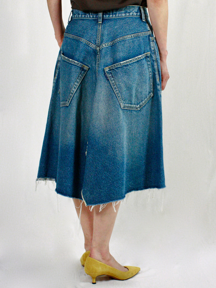 MADISON BLUE / 5POCKET REMAKE A-LINE SK DENIM / BLUE / MB244-6001