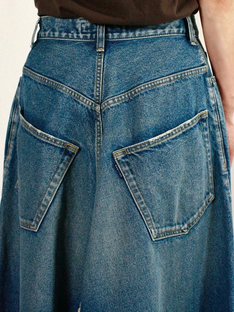 MADISON BLUE / 5POCKET REMAKE A-LINE SK DENIM / BLUE / MB244-6001