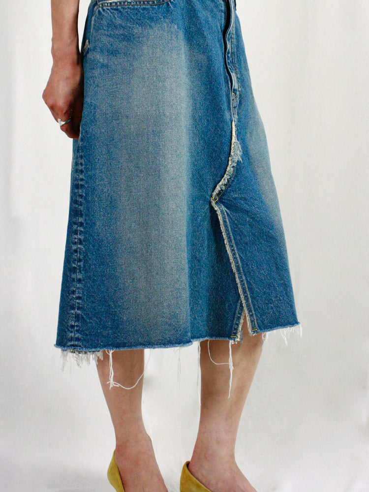 MADISON BLUE / 5POCKET REMAKE A-LINE SK DENIM / BLUE / MB244-6001