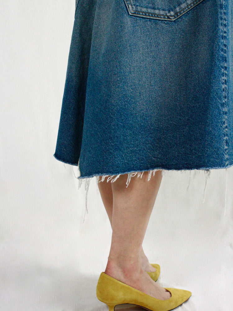 MADISON BLUE / 5POCKET REMAKE A-LINE SK DENIM / BLUE / MB244-6001