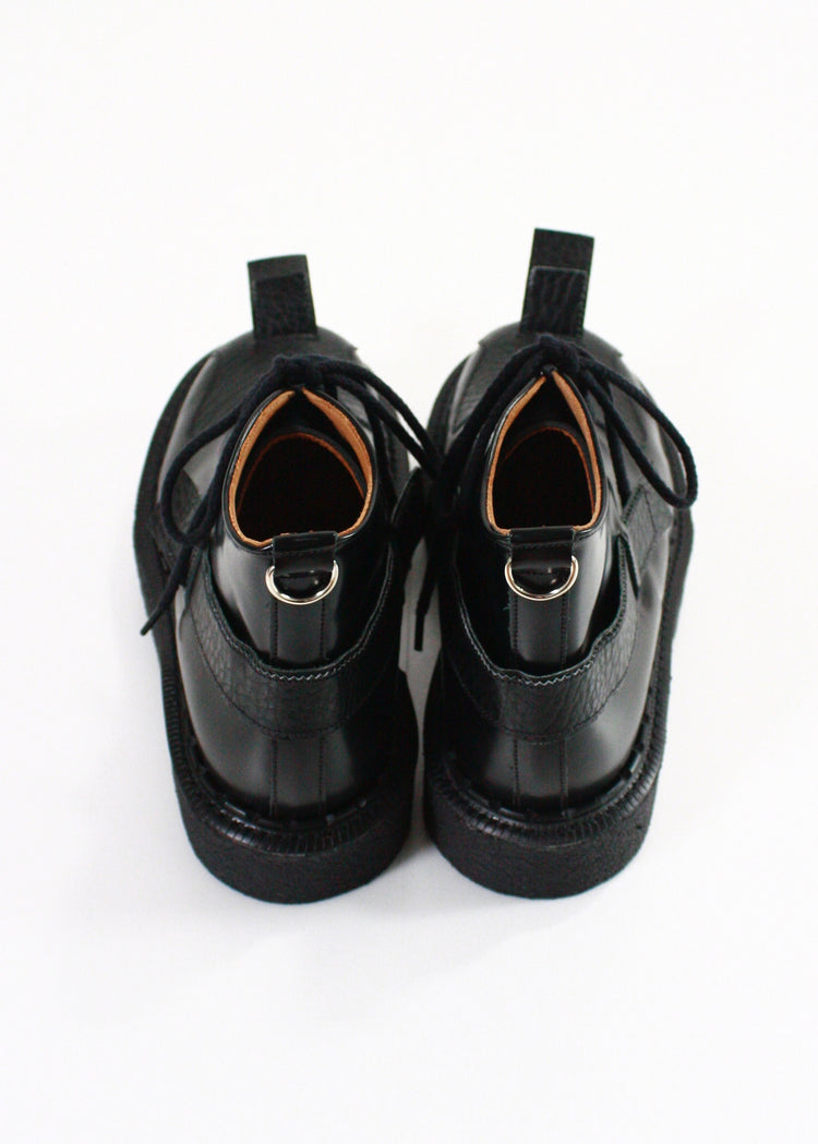 JOHN MOORE / TOE STRAP BOOTS CREPER SOLE / BLACK /