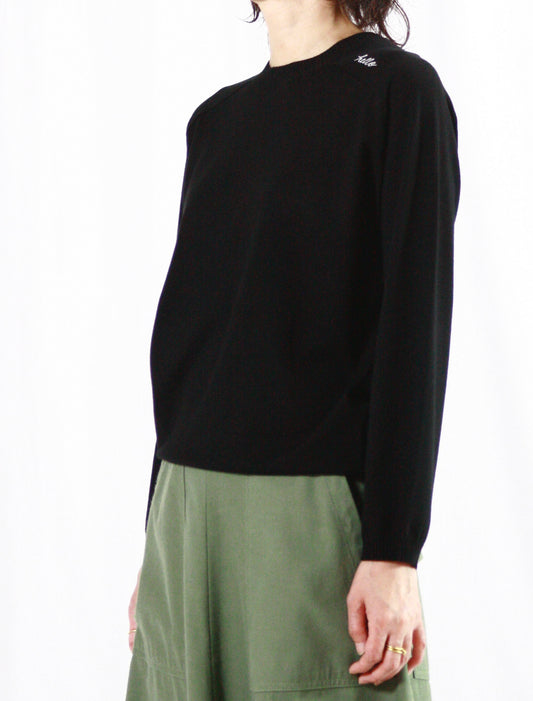 MADISONBLUE / HELLO CREW NECK PO / BLACK / MB000-8001