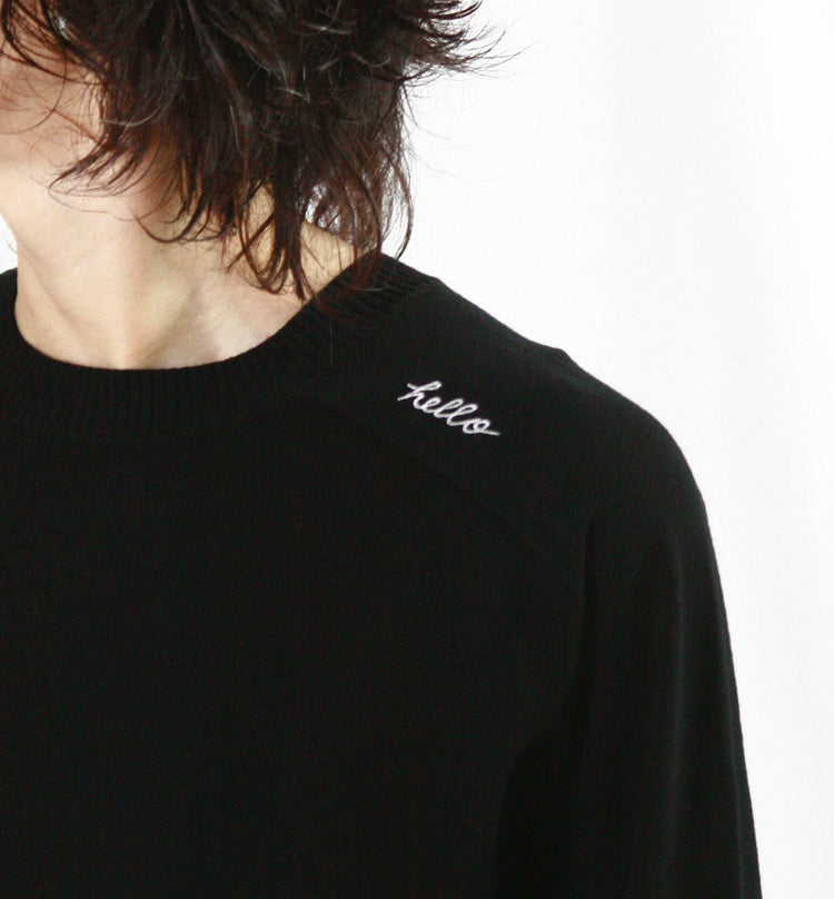 MADISONBLUE / HELLO CREW NECK PO / BLACK / MB000-8001