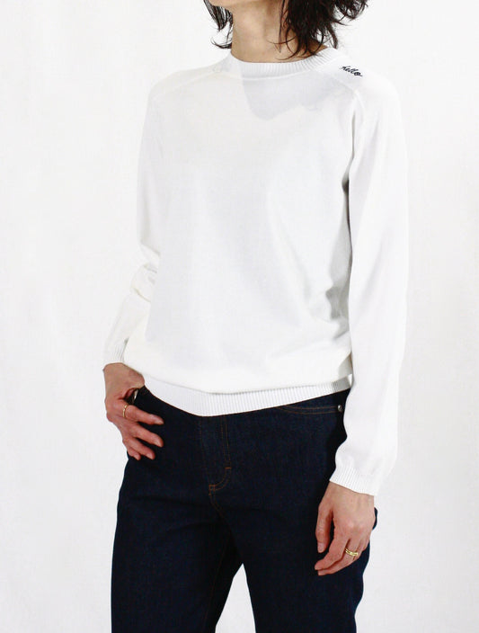 MADISONBLUE / HELLO CREW NECK PO / WHITE / MB000-8001