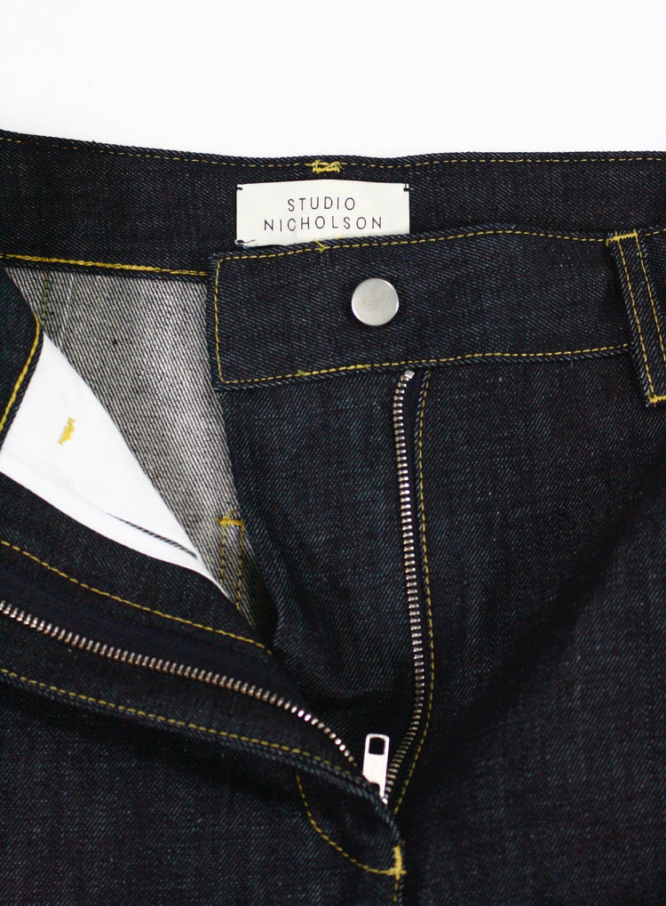 STUDIO NICHOLSON / CHALCO DENIM / WIDE CROP PANT / RAW INDIGO / SNW1417