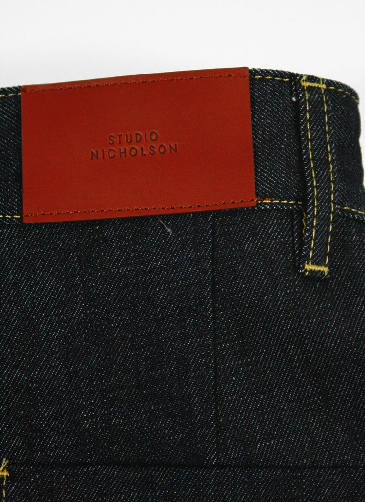 STUDIO NICHOLSON / CHALCO DENIM / WIDE CROP PANT / RAW INDIGO / SNW1417