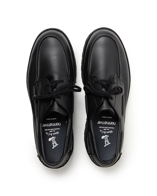 nonnative / MARINER MOC SHOES COW LEATHER WITH GORE-TEX / BLACK / NN-F4659