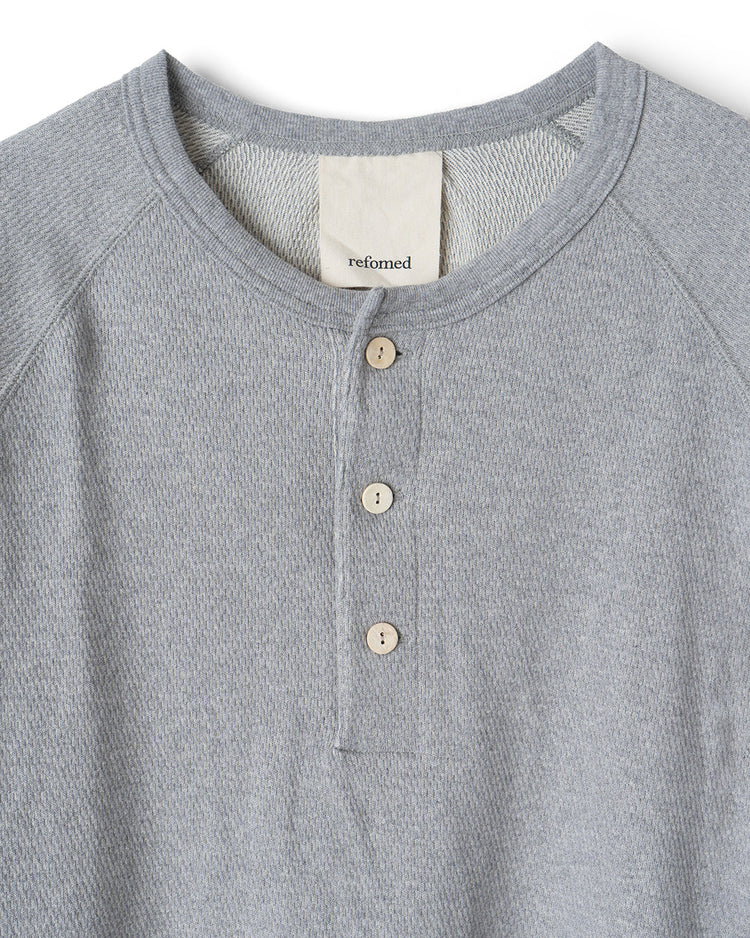 refomed / WASTE HENRY NECK TEE / GREY / RECU-035