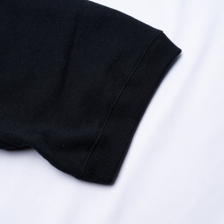 BONCOURA / V Sweat Shirt Half Sleeve / BLACK