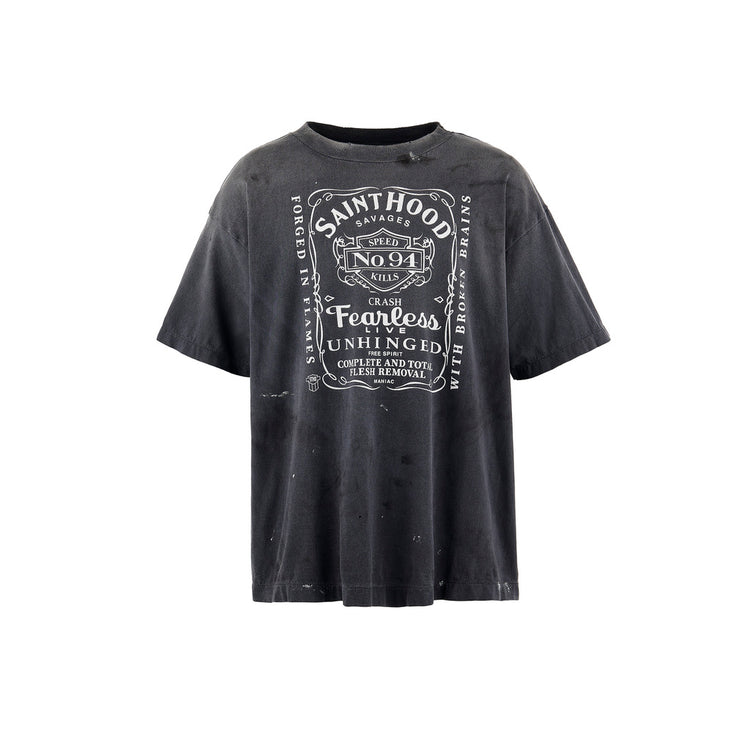 SAINT Mxxxxxx / STHD . SS TEE FEARLESS・BLACK・SM-HR8-0000-C70