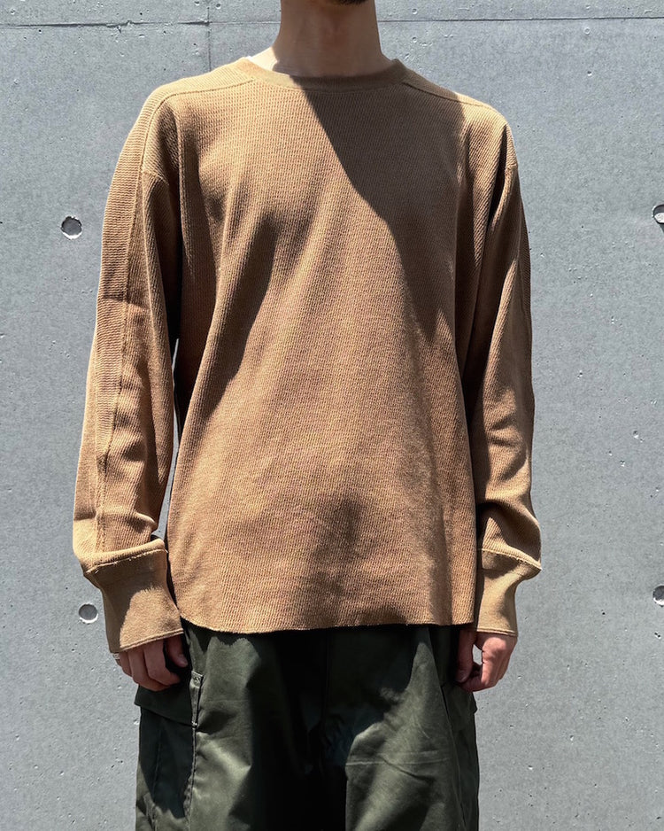 HYKE / THERMAL SHIRT/ REGULAR FIT / COYOTE BROWN / 12421