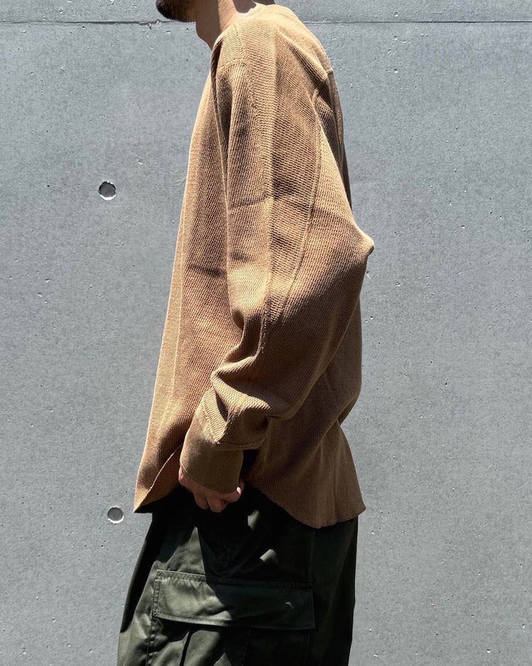 HYKE / THERMAL SHIRT/ REGULAR FIT / COYOTE BROWN / 12421