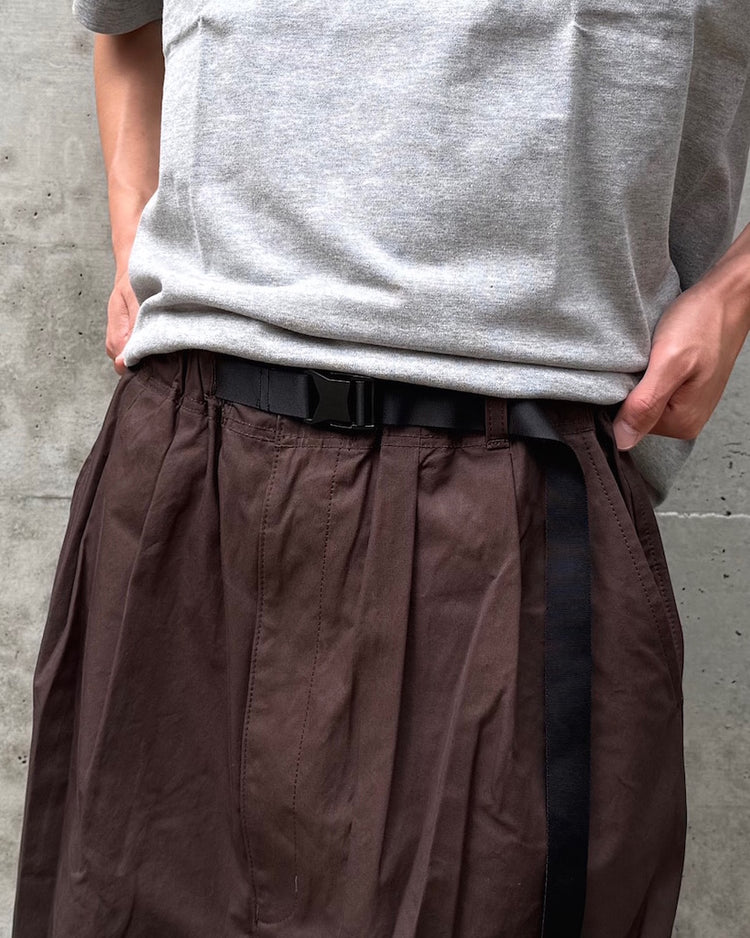 COMME des GARCONS HOMME / 綿ツイル 二ドム加工 Belted Pants / HP-P012-051-3 / BROWN