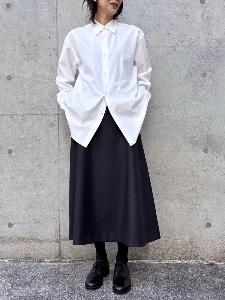 AURALEE / WASHED FINX TWILL SHIRT / WHITE / A26SS04TN