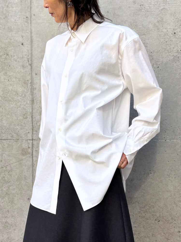 AURALEE / WASHED FINX TWILL SHIRT / WHITE / A26SS04TN