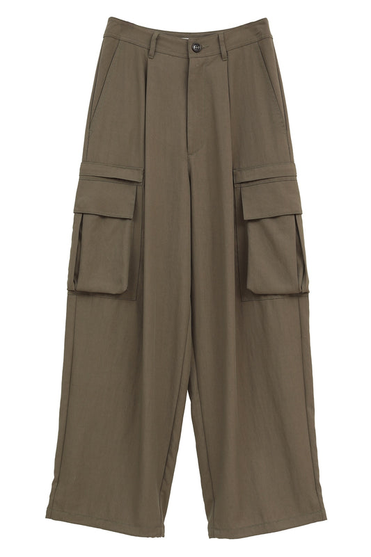 CLANE / LOW WAIST POCKET CARGO PANTS / KHAKI / 11110-7063
