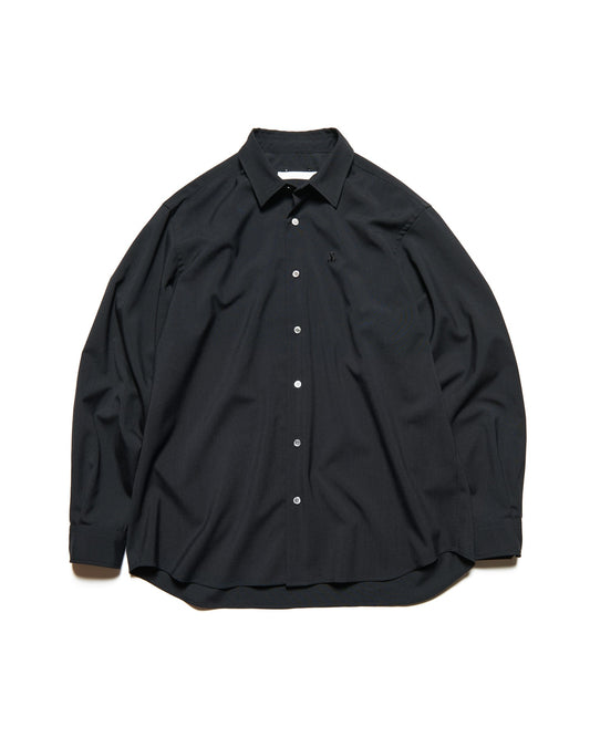 SOPHNET. / HIGH-TWIST POPLIN RELAX-FIT SHIRT / BLACK / SPNT-252035