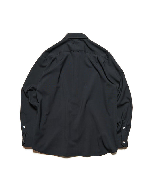 SOPHNET. / HIGH-TWIST POPLIN RELAX-FIT SHIRT / BLACK / SPNT-252035