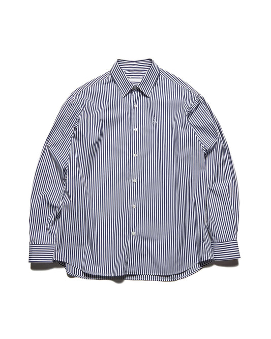 SOPHNET. / SUVIN GIZA RELAX-FIT SHIRT / NAVY(STRIPE) / SPNT-260010
