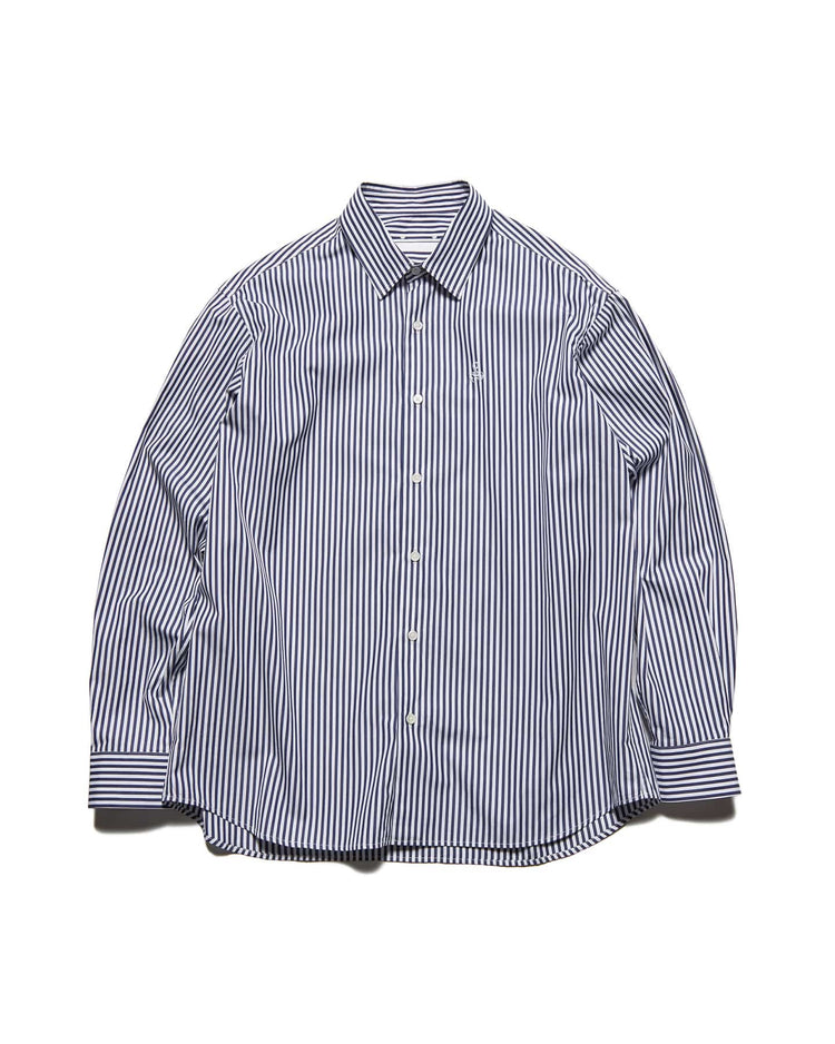 SOPHNET. / SUVIN GIZA RELAX-FIT SHIRT / NAVY(STRIPE) / SPNT-260010