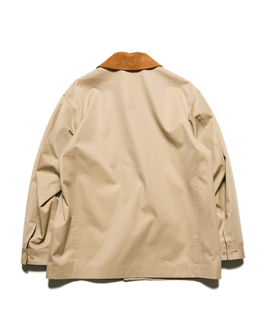 SOPHNET. / LEATHER COLLAR COVERALL / BEIGE / SPNT-260012