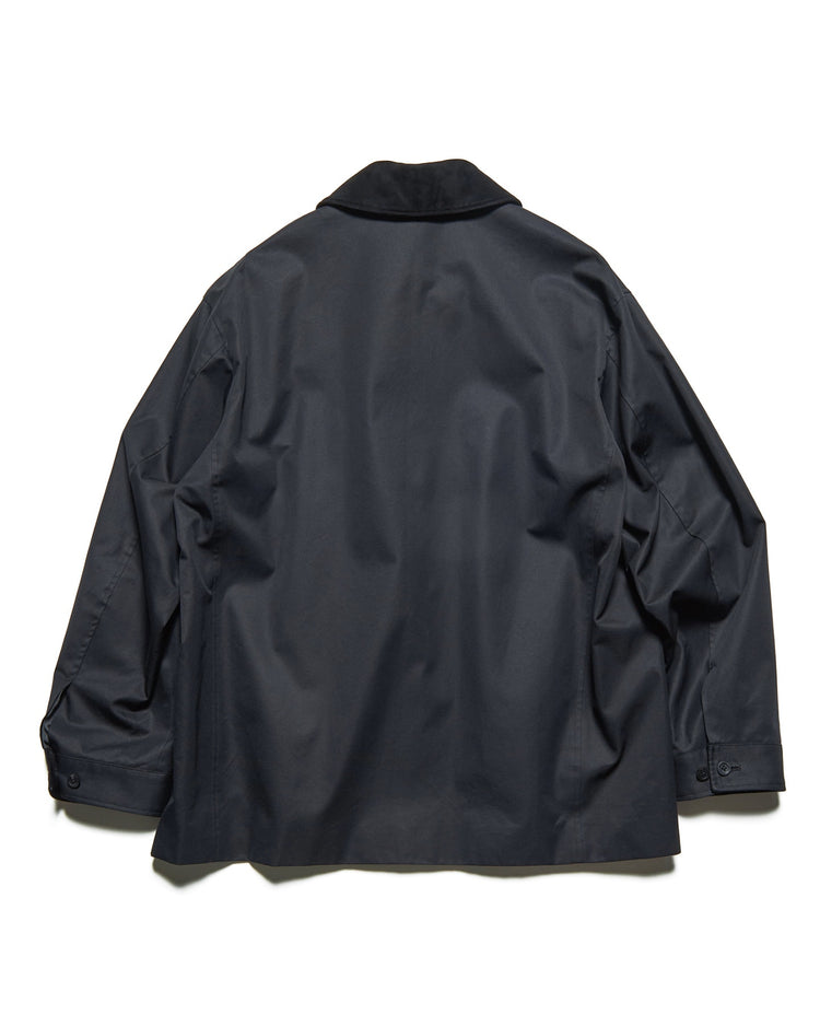 SOPHNET. / LEATHER COLLAR COVERALL / BLACK / SPNT-260012