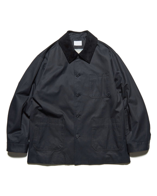 SOPHNET. / LEATHER COLLAR COVERALL / BLACK / SPNT-260012