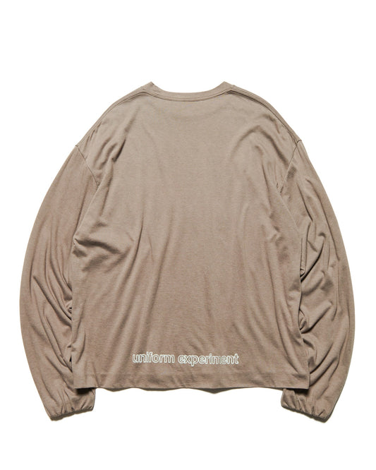 uniform experiment / IN-SEWING L/S TEE / LIGHT BROWN / UE-252008