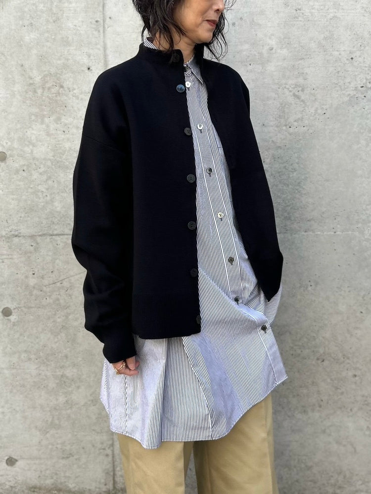 någonstans / stand cardigan  / Black / 470JS870-0281