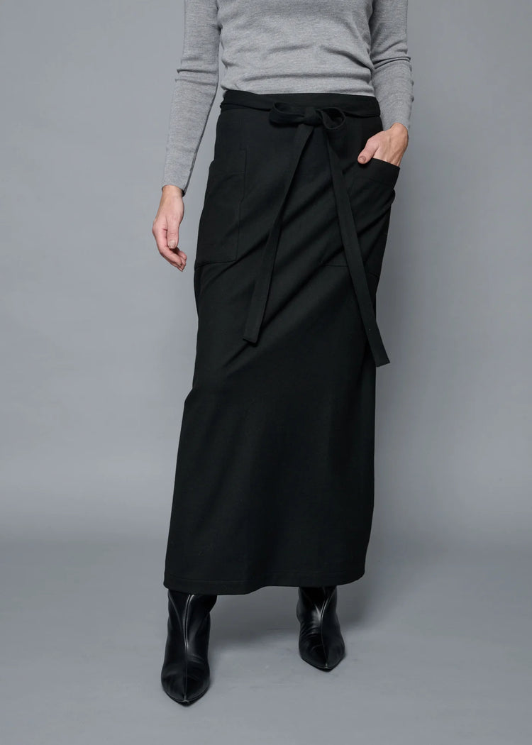 COGTHEBIGSMOKE / MIRANDA WRAP SKIRT / BLACK