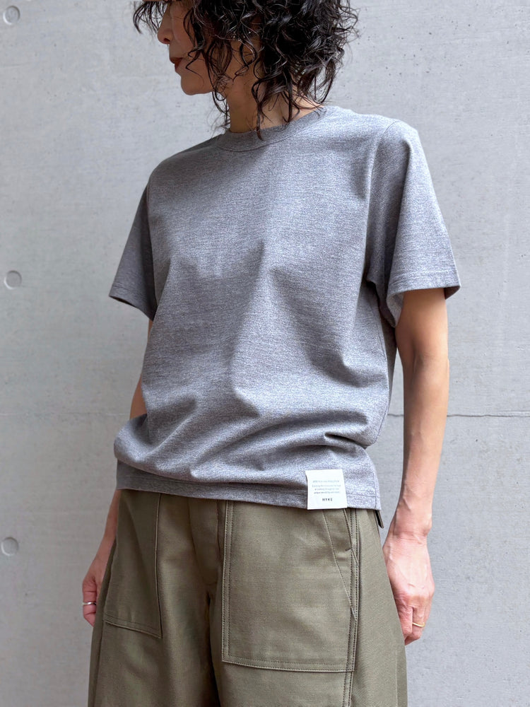 HYKE / SHORT-SLV TEE / TOP GRAY / 12437