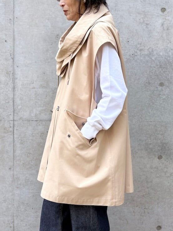 VACHEMENT / Taffeta Mods Vest / Beige / VM-23-300