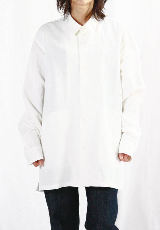 BLAMINK / リネンコットンレギュラーシャツ・ホワイト・7911-299-0151