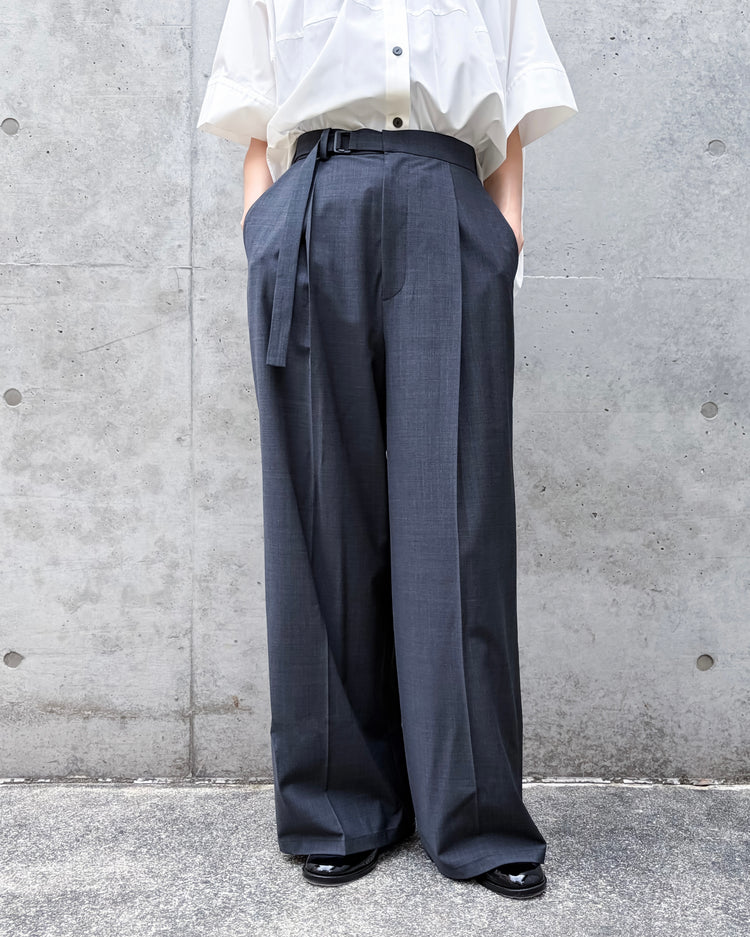 ENFÖLD / WIDE STRAIGHT TROUSERS / C.GRAY / 300JS431-1711