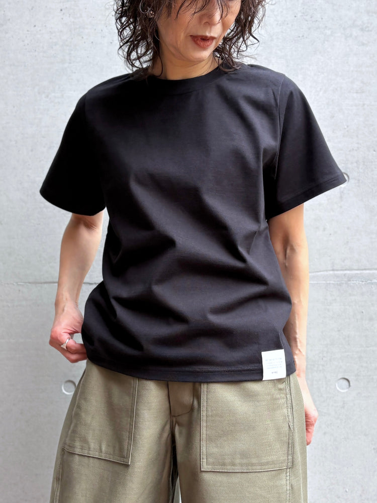HYKE / SHORT-SLV TEE / BLACK / 12437