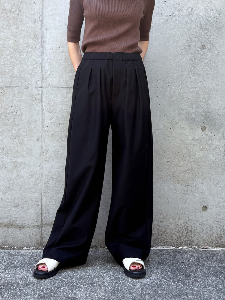 GALERIE VIE / コットンジャージー イージーパンツ / BLACK / 23046104116