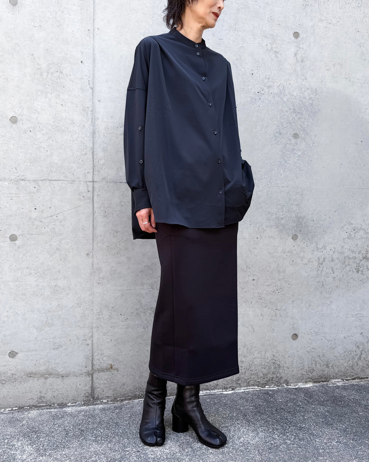 COGTHEBIGSMOKE / OLGA BAND COLLAR SHT / BLACK