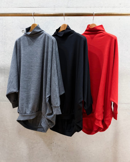 COGTHEBIGSMOKE / NAIA BOTTLE NECK TOP / SCARLET
