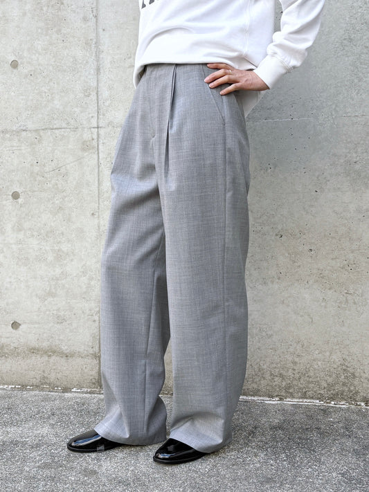 GALERIE VIE / ウォッシャブルトロツータックストレートパンツ / L.GRAY / 230461041040