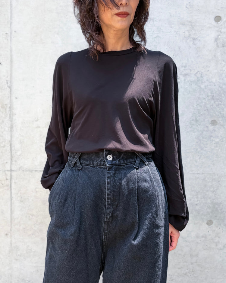 CINOH / SHEF DESIGN-SLEEVE TEE / BLACK / F-40-008