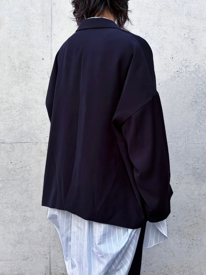 ENFÖLD / WIDE BOX TAILORED-JACKET  / D.NAVY / 300JS230-0071